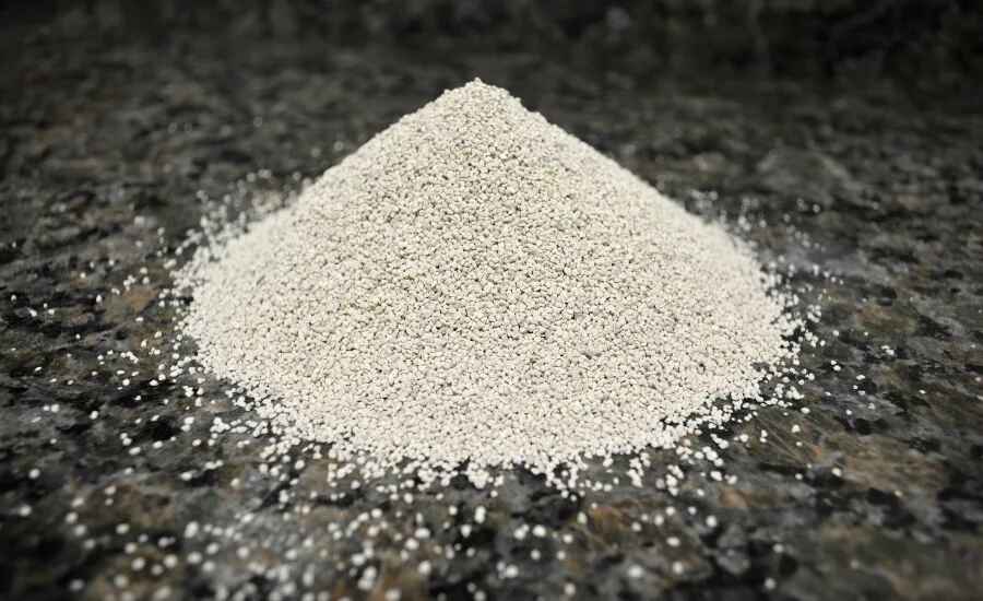 Close-up of sports silica sand grains